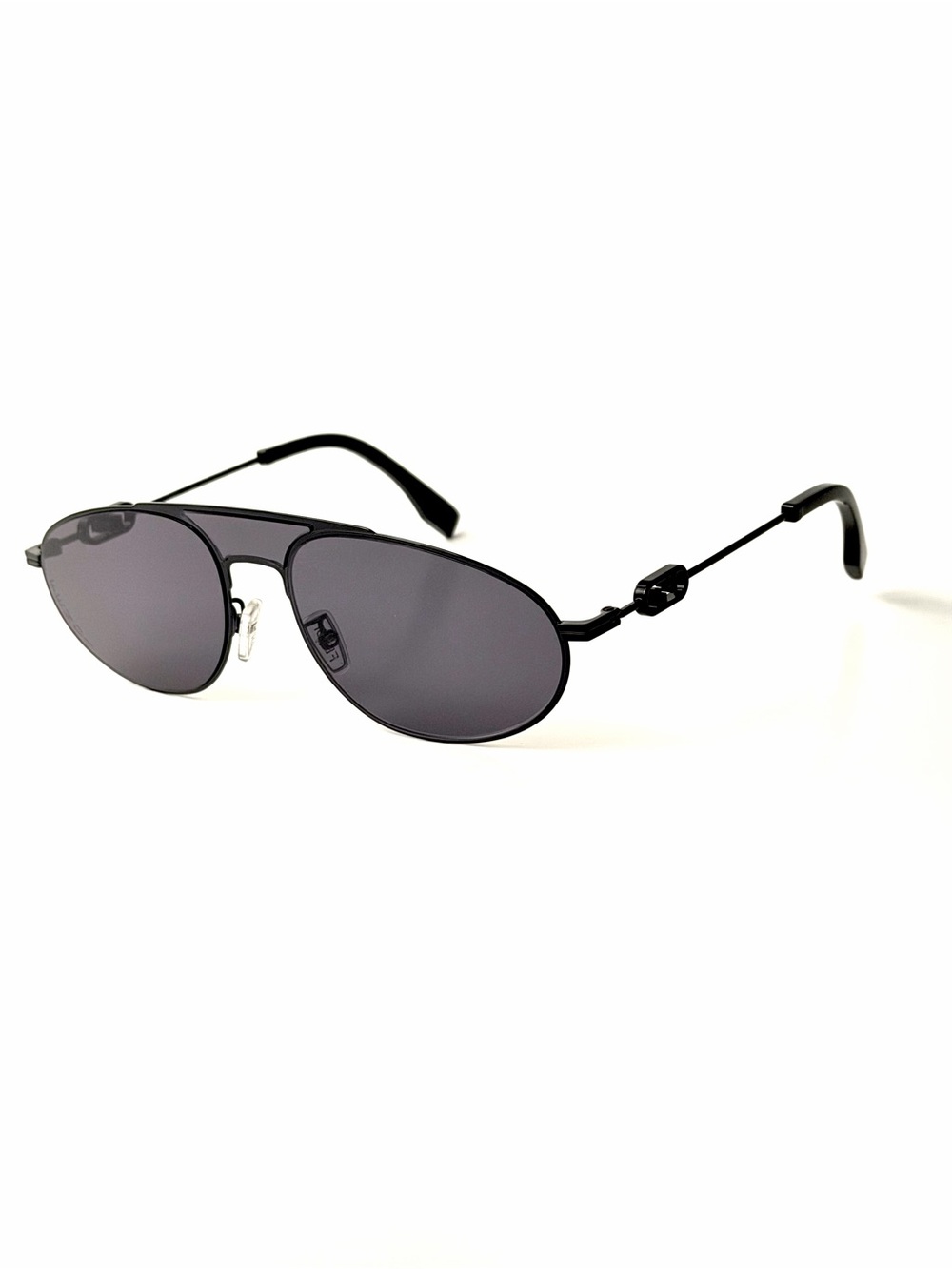FENDI FE 40072 U-Y 01A Black/Gray Black Chain 57-17 Sunglasses New Authentic